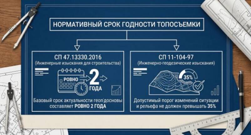 Срок годности топосъемки земельного участка
